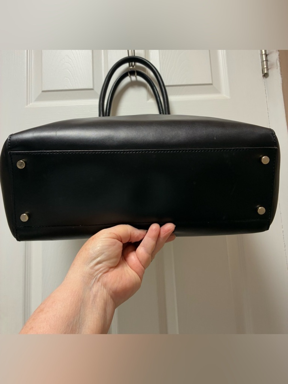 Kate Spade Extra Large Black Leather Tote/Shoulder Bag Pink Interior EUC! - Picture 8 of 15